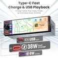 thumbnail image 4 of Single Din Radio Car Stereo with Apple CarPlay & Android Auto, 6.5&rdquo; InCell Touchscreen Car Radio with 1080P Backup Camera, Mirror Link, Bluetoo, 4 of 9