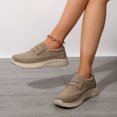 thumbnail image 4 of SACFOF Women's Suede Platform Loafers - Slip-On Wedge Moccasin with Comfortable Non-Slip Rocker Sole for Business, Casual, Daily Wear, 4 of 6