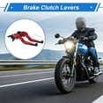 thumbnail image 2 of Palancas de freno y embrague cortas y largas para Yamaha YZF R1 02-03, palanca de freno de motocicleta ajustable en 6 posiciones, aleación de aluminio, mango rojo con extremo negro, 2 of 6