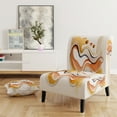 thumbnail image 2 of Designart "Vagues Abstraites en Orange Brûlé III" Chaise d'Appoint Moderne Rembourrée - Fauteuil Moderne pour Chambre, 2 of 7