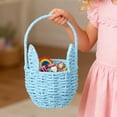 thumbnail image 3 of Easter With Handle Easter Rabbit Vine Weaving Picnic With Rabbit Ears Straw Wicker Easter Egg Candy Suitable For Egg Party Supplies Easter Kitchen for Counter Chip Storage Containers for Pantry Glass, 3 of 4