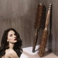 thumbnail image 6 of lanema Small Round Hairbrush with Boar and Nylon Bristles for Blow Drying and Styling Short Thin Fine Hair, 6 of 20