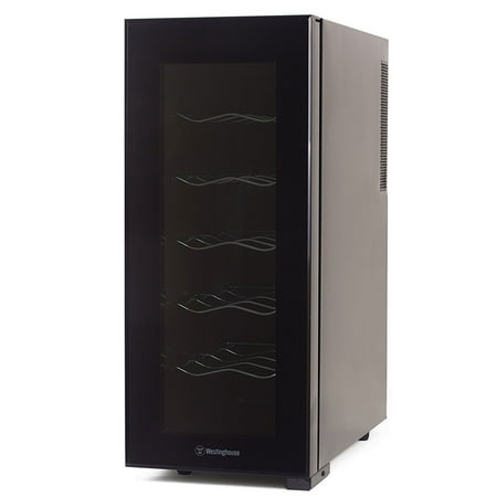 Westinghouse 12 Bottle Thermal Electric Wine Cellar Refrigerator Cooler, Black
