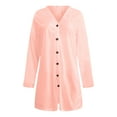 thumbnail image 5 of "Trendy 2022!" Olyvenn Long Sleeve Cardigan Autumn Coat Blouse Womens Tops Plus Size Loose Casual Fashion Women Solid Pink M, 5 of 7
