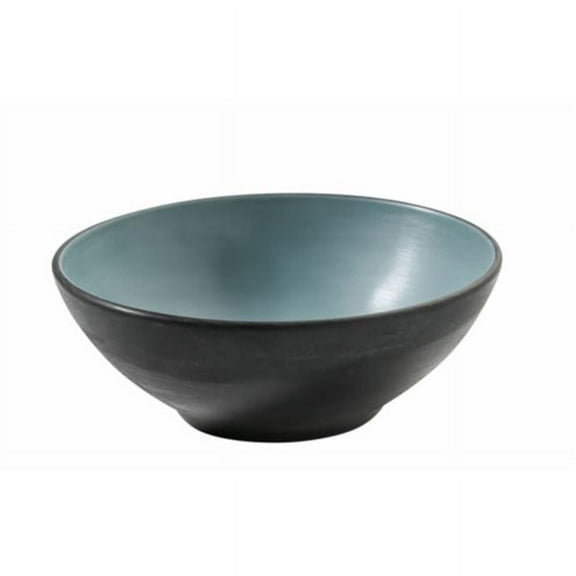 Yanco BM-405TL 15 oz Birmingham Melamine 5.75 x 2.25 in. Soup & Cereal Bowl - Gray & Teal - Pack of 48