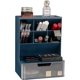 thumbnail image 1 of Organizador de maquillaje para tocador con porta brochas, organizador de cuidado de la piel con cajón (ABS premium, resistente al agua y al polvo), almacenamiento ideal para baño, d, 1 of 4