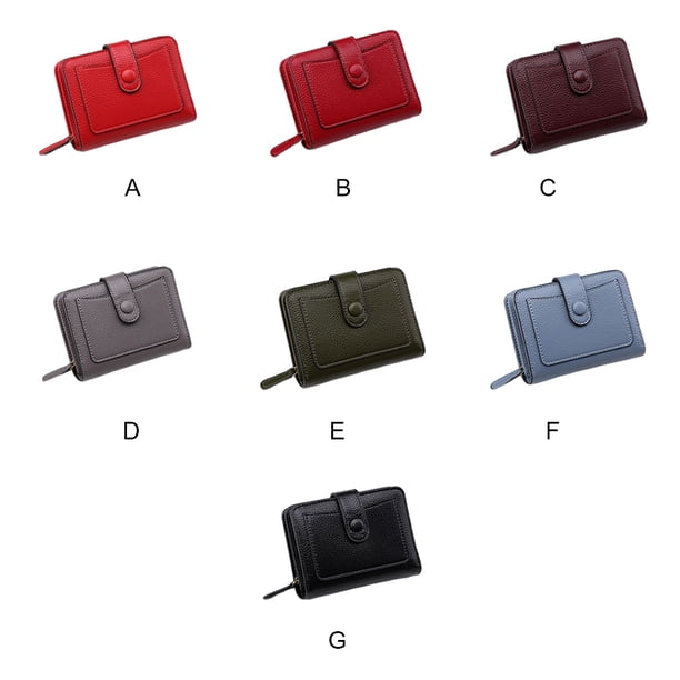 Billetera Plegable Para Mujer, Monedero Pequeño Para Mujer, Cartera Multitarjeta, Funda Plegable Con Cremallera, Elegante Organizador De Embrague Con Gran Capacidad Y Cremallera, Gris, Ver
