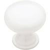 Liberty 1-3/16" Marbleized Round Knob, White