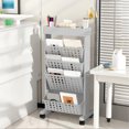 thumbnail image 5 of Taicans 5 Tier Trolley Rolling Book Cart Mobile Bookshelf,Multi-Functional Movable Storage Book Shelves,Slide Out Storage Organizer Narrow Mobile Shelving Unit for office,Dorm,Classroom,Nursery B, 5 of 6