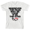 thumbnail image 6 of Bioworld No Fear Wherever the Fear May Be, Look It In The Eyes Youth White Short Sleeve Tee-XS, 6 of 7