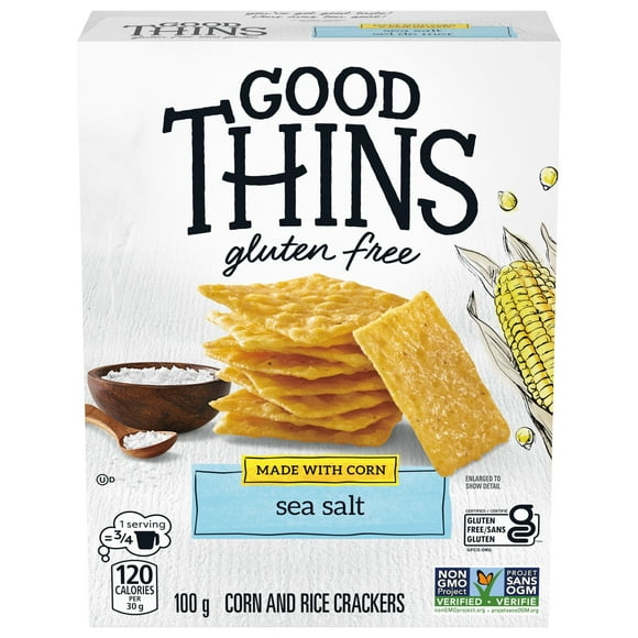 Good Thins, Sea Salt, Gluten Free Corn Crackers, 100 g