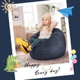 thumbnail image 7 of Fulsmile 2.5Ft Bean Bag Chair for Kids with Memory Foam Filling Kid Beanbag Chair Detachable Soft Cover for Bedroom Living Room, Plush Blue, 7 of 7