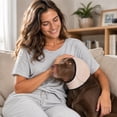 thumbnail image 4 of BingTong Dog Noise Cancelling Ear Wrap, Dog No Shake Ear Muffs Noise Protection Firework Thunder Vacuum, Comfortable Quiet Dogs Calming Hoodie, For Grooming Bathing & Swimming Beige, 4 of 5
