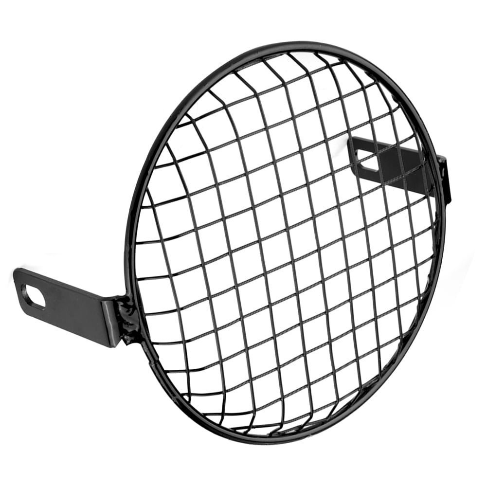 Black Retro Motorcycle Headlight Grill Round Cover Mask 5.75inch Headlight Grill