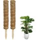 thumbnail image 1 of Lemecima 2 piezas 41CM varilla de musgo enrejado varilla de planta con 10 etiquetas de plantas para el nombre de la planta tiempo de siembra enrejado Monstera hecho de fibra de coco para soporte de planta de jardín en casa extensión de varilla de coco Zhivalor  CWY-2082, 1 of 8