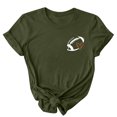 thumbnail image 5 of T Shirts for Women Plus Size Work Short Sleeve Out Blouse Football Print Shirt T Shirt in Fall, 5 of 8