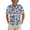 on sale-Blue, variant on Men's Hawaiian Free Short Sleeve Button Down Tropical Deep Blue Beach Vacation Shirt Blue L