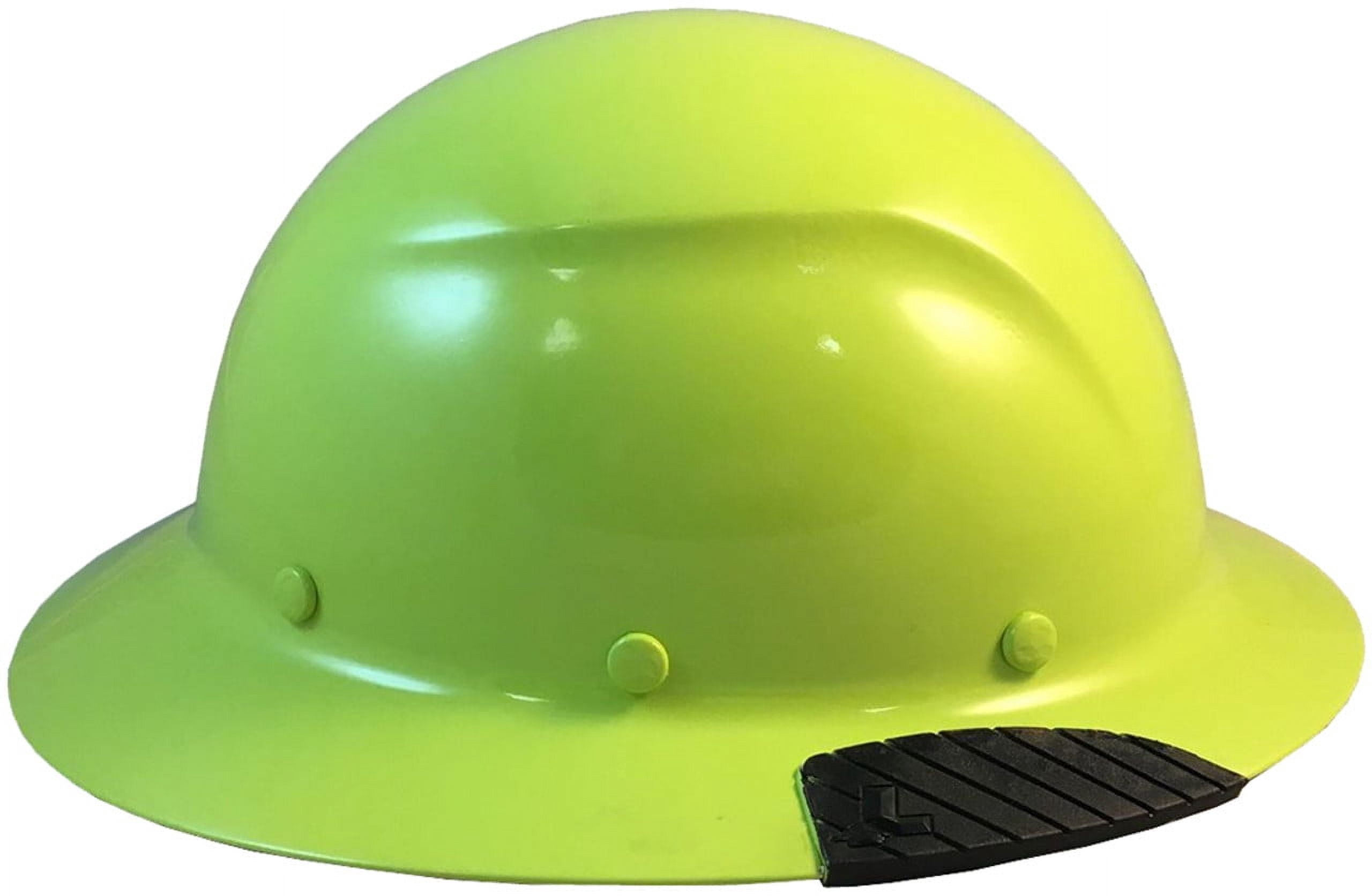Lift Safety Actual Carbon Fiber Hard Hat - Full Brim Hi-Viz Lime