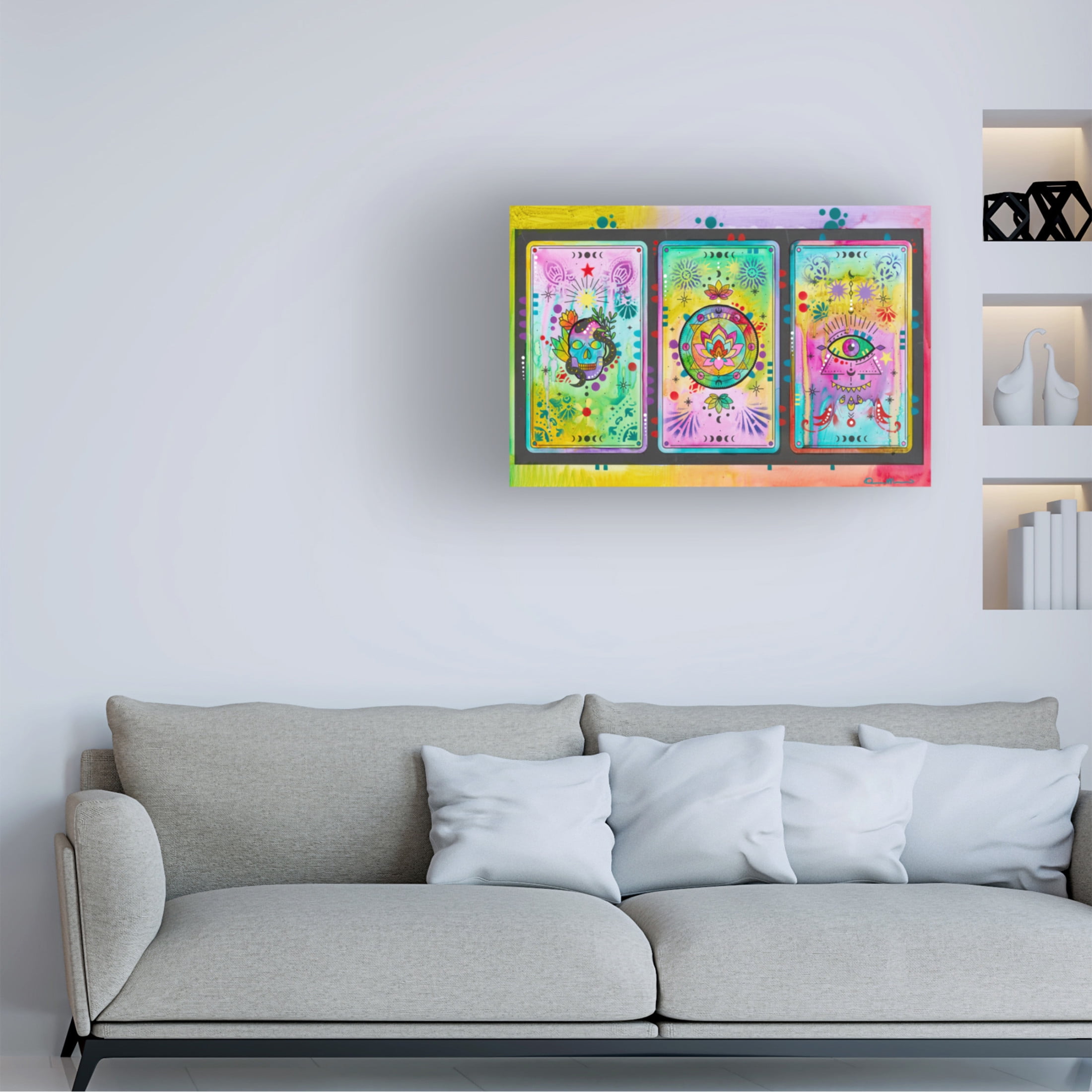 Canvas Wall Art - Dean Russo 'Tarot Reading' Wall Art for Living Room, Bedroom, or Office Décor by Trademark Fine Art - 24 x 16 Inches