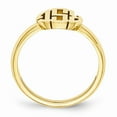 thumbnail image 2 of 925 Sterling Silver Yellow Gold-Plated Monogram Signet Ring Band Size 7.5, 2 of 4
