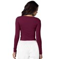 thumbnail image 2 of Adar Underscrubs para mujer - Camiseta cómoda de manga larga - 2900 - Borgoña - S, 2 of 5