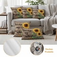 thumbnail image 5 of Sunflower Yellow Outdoor Pillow Covers 16x16 Set of 2,Waterproof Patio Throw Pillowcase Protectors,Sunshine Butterfly Farmhouse Wood Brown Decorative Pillow Shams Cushion Covers for Seat Bed Couch, 5 of 8