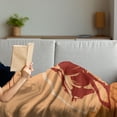 thumbnail image 3 of Rodeo Soft Flannel Fleece Blanket, Cowboy Tie-Down Roping over a Bull in an Arena Country Folk West Print, Cozy Plush for Indoor and Outdoor Use, 50" x 60", Dark Orange and Burgundy, by Ambesonne, 3 of 5
