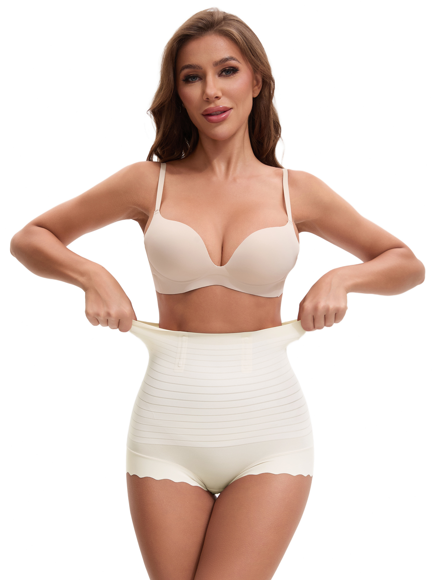 Unique Bargains Women's Shapewear Panties with High Waist and Comfortable Fit S Beige