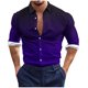 thumbnail image 2 of Blusa y camisa de manga larga con cuello vuelto para hombre, estilo casual, a la moda, con botones estampados, blusa de manga larga con cuello vuelto, camisetas de poliéster para hombre, 2 of 5