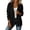 Black, variant on Women's Notched Lapel Button Blazer Jacket, Loose Casual Soft Suit Coat with Cuffed Sleeve and Patch Pocket