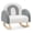 Grey + Rocking Chair, variant on Sofa, Toddler Armchair with Solid Wooden Frame Anti-Tipping Design Plush Fabric, Upholstered Children Chair for Kindergarten Preschool, Gift for Boys Girls, Toddler Couch