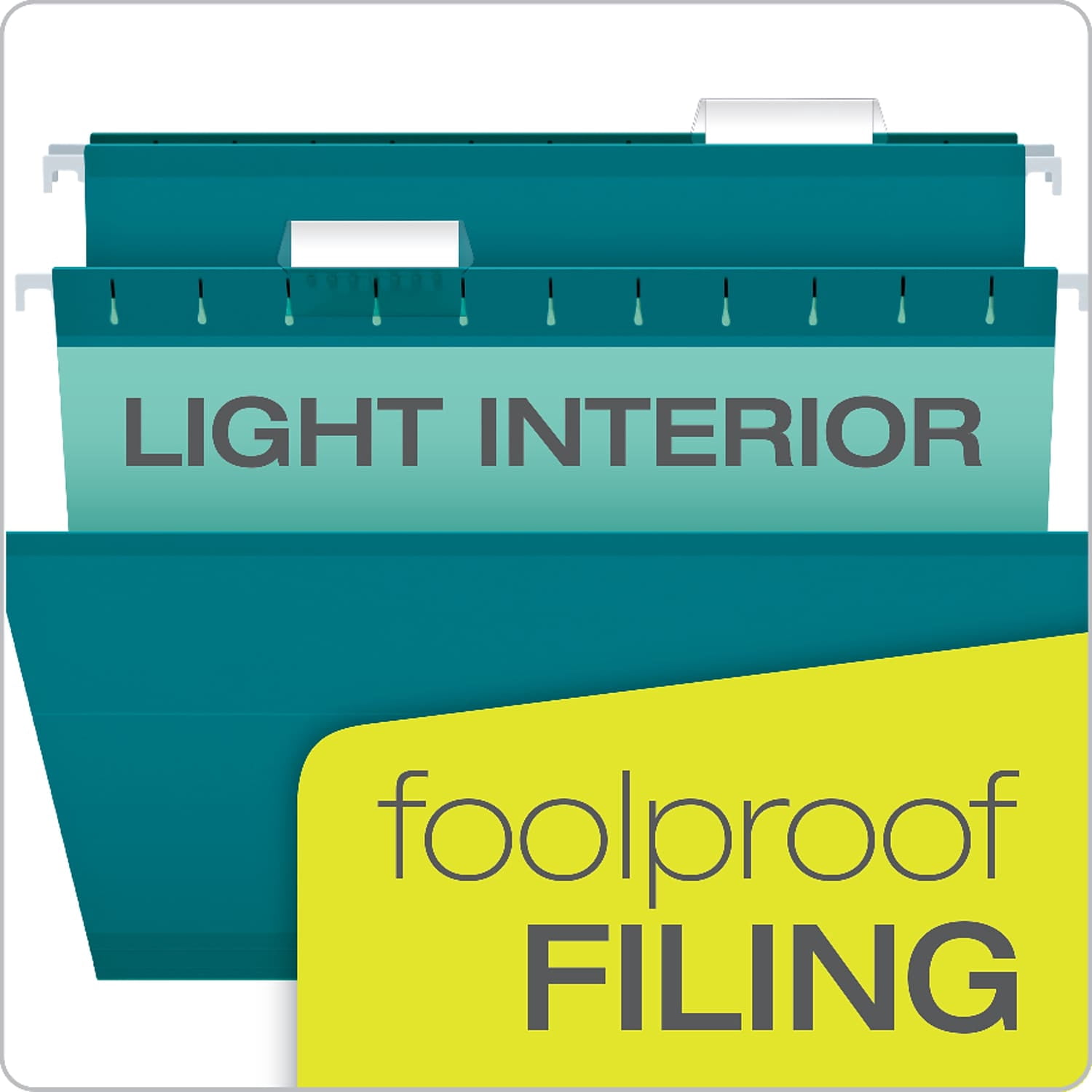 Pendaflex Reinforced Hanging Folders 1/5 Tab Letter Teal 25/Box 415215TEA