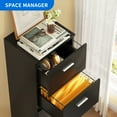 thumbnail image 4 of Dextrus 4-Drawer Wood File Cabinet with Lock,15.8" Deep Vertical Filing Cabinet for Letter A4-Sized Files, Easy to Assemble, Black, 4 of 10