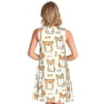 thumbnail image 2 of Bixox Robe Sans Manches à Imprimé Corgi pour Femmes avec Poches, Robe Décontractée Longueur Genou pour l'Été-TG, 2 of 7