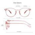 thumbnail image 3 of Blue Light Blocking Glasses, 2 Pack Computer Reading Glasses for Anti Eyestrain，Stylish Oval Frame, Anti Glare(Clear Pink + Champagne, +1.25 Magnification), 3 of 6