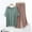 Khaki#4, variant on IROINNID Women V Neck Loose Solid Color T Shirt with Shorts Casual Two Piece Pajama Set Soft Home Wear Sleepwear Home Outfit for Spring Summer(Black,M)