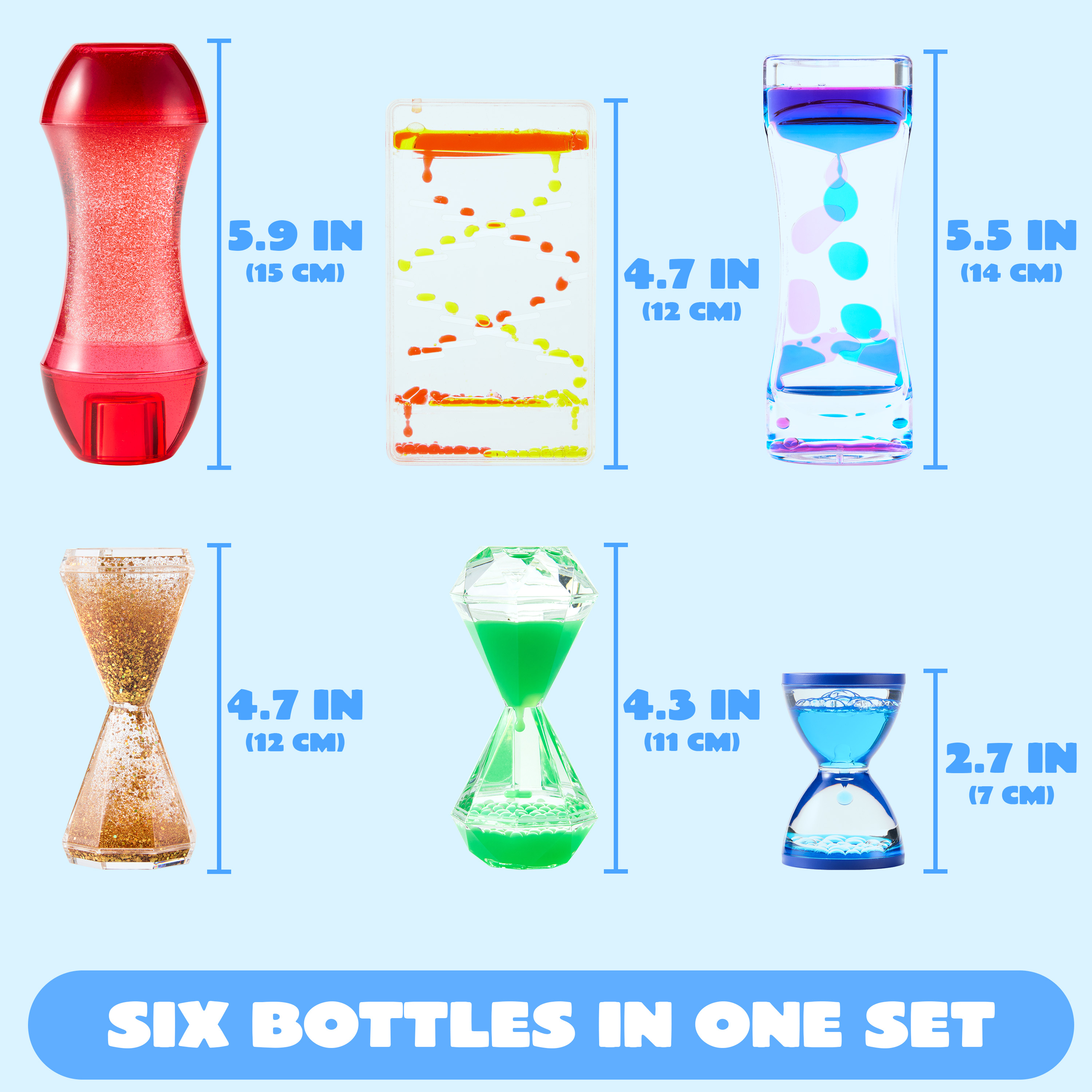 Joyfy 6-Pack Sensory Liquid Motion Fidget Tubes photo 7