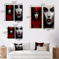 thumbnail image 4 of Designart "Stylish Scarlet Glamour from the Past" Fashion Woman Framed Wall Art Set Of 2 - Glam Red Gallery Wall Frame Set For Home Decor, 4 of 6