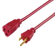 Hyper Tough 50FT 14AWG 3 Prong Red Extension Cord for Indoor and Outdoor Use, 15 Amps
