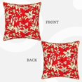 thumbnail image 3 of Haiem Lilies Flowers Print Velvet Soft Solid Decorative Square Throw Pillow Covers Set with Elegant Piping Christmas Cushion Case for Sofa Bedroom Car-16"x16", 3 of 8