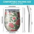 thumbnail image 5 of 12oz Stainless Steel Insulated Wine Tumbler with Lid and Straw – Double Wall Vacuum Mug for Hot & Cold Drinks, 304 Steel Interior, Sweat-Free Design, 5 of 5