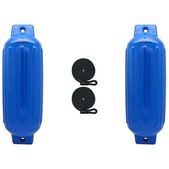Extreme Max 3006.8535.2 BoatTector Inflatable Fender Value 2-Pack - 10" x 30", Blue