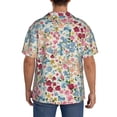 thumbnail image 5 of Fotbe Trendy Floral Design print Short Sleeve Button Down Shirts for Men Casual Summer Beach Wrinkle Free Shirt-3X-Large, 5 of 7