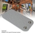 thumbnail image 4 of 400x800mm Removable Rectangular Table Solid Wood Stainless Steel RV Table Board with 2 Cup Holders for RV Yacht Caravan RV Terrace Furniture, 4 of 7
