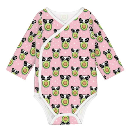 

Coaee Panda Avocado for Soft Cotton Baby Long-Sleeve Bodysuit Girls Boys Bodysuit Romper