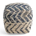 thumbnail image 2 of Natural Pouf | Durable for Daily Use | Made of Wool and Cotton | Spot Clean Only, 2 of 3