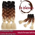 thumbnail image 2 of Ombre Jumbo Braiding Hair Extensions High Temperature Synthetic Twist Hair Multiple Colored Hair, 2 of 5