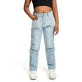 thumbnail image 3 of Ruyang Ripped BaggyJeans for Boys Y2k Stresswear Straight Leg Denim Pants Teens Boys Fashion Loose Fit Trouser High Waisted Clothes, 3 of 8
