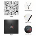 thumbnail image 2 of Video Game Wooden Wall Clock Silent Non Ticking, Black White Game Controller Monochrome Square Wall Clocks Battery Operated, Decor Clock for Home Office, Living Room, Kitchen, 12 Inch, 2 of 9
