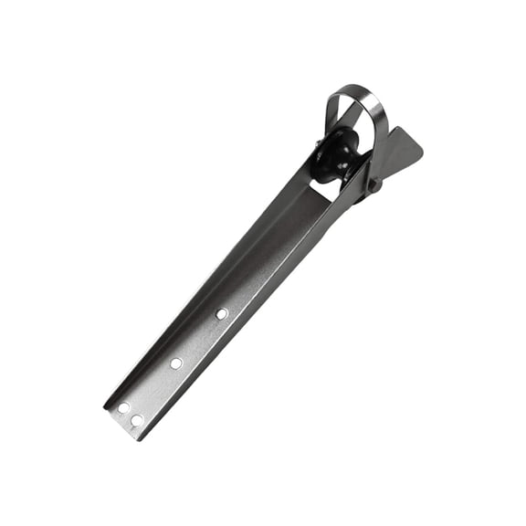 Marine City Heavy-Duty Stainless Steel Anchor Roller Bracket, 15-1/4 in x 2-1/16 in, Bow Mount with Rubber Roller, for Fluke-Style Anchors, Corrosion Resistant, for Boats and Yachts, Pack of 1